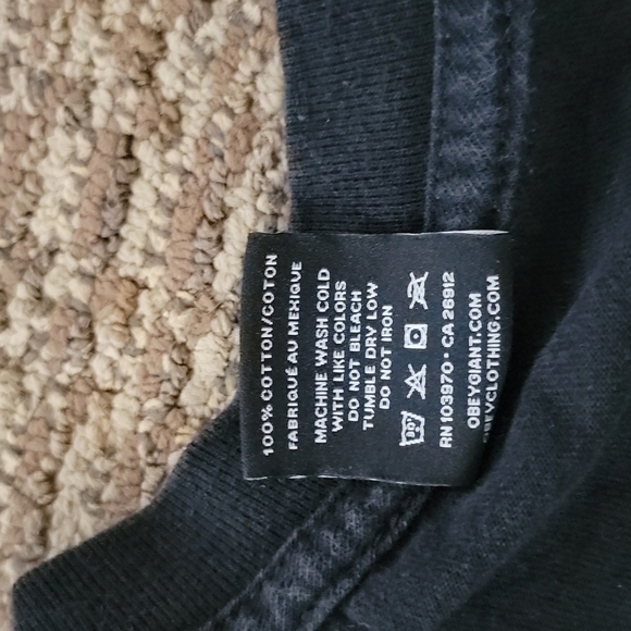 Obey Long Sleeve Shirt Size Medium Black Roses - Picture 4 of 5